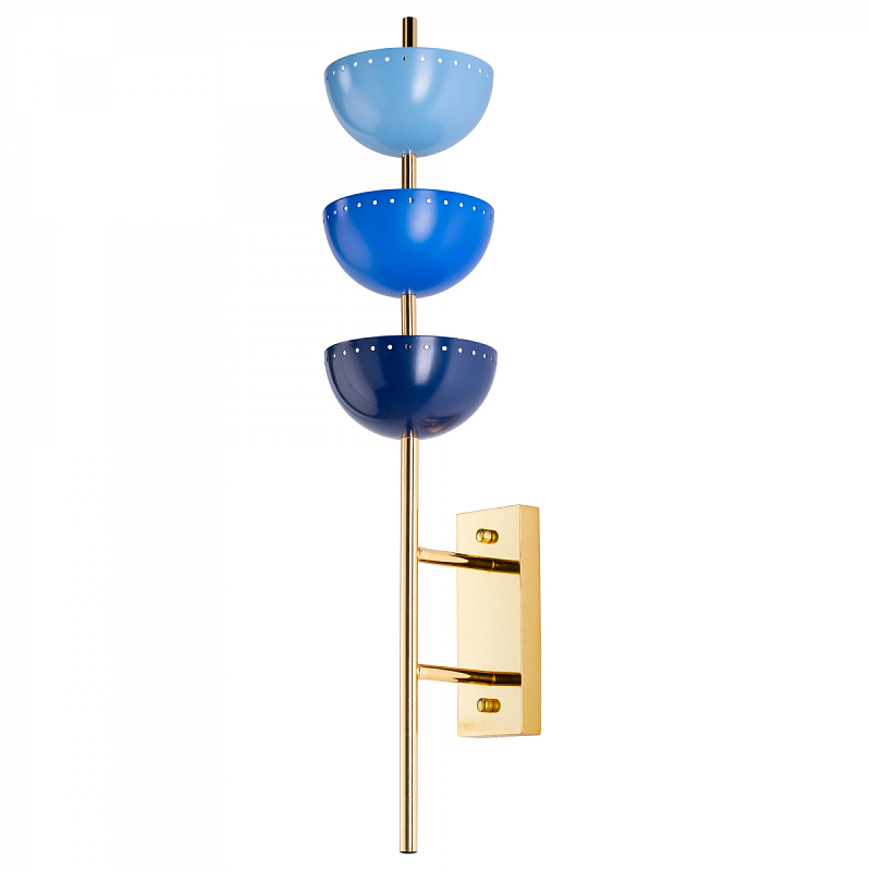 Бра LISBON SCONCE Blue Синий Глянцевое золото Голубой в Краснодаре | Loft Concept 