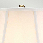 Настольная лампа с фарфоровым основанием с декоративным орнаментом и белым абажуром на темной круглой подставке Elstead Lighting варинант исполнения - 7 | Loft Concept в Краснодаре