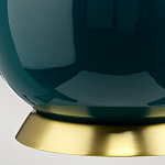 Настольная лампа с коническим дымчато-зелёным абажуром из искусственного шёлка Quintiesse варинант исполнения - 6 | Loft Concept в Краснодаре