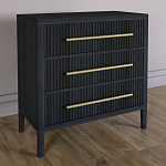 Комод Primo с 3 выдвижными ящиками Черный дуб варинант исполнения - 4 | Loft Concept в Краснодаре