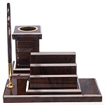 Настольный письменный набор из природного камня обсидиана Team leader варинант исполнения - 4 | Loft Concept в Краснодаре