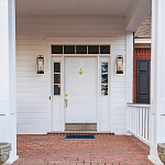 Настенный фонарь цилиндрической формы с рифленым стеклом в золотом каркасе на черном прямоугольном основании Eurofase варинант исполнения - 8 | Loft Concept в Краснодаре