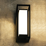Уличный настенный светильник прямоугольный с чёрной рамкой Высота 35 см Geometric Glow варинант исполнения - 2 | Loft Concept в Краснодаре