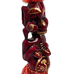 Деревянная декоративная статуэтка Asmat Red Straw Headdress Statuette Red варинант исполнения - 3 | Loft Concept в Краснодаре