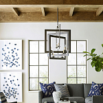 Люстра из пересекающихся квадратных элементов Intersecting Squares варинант исполнения - 2 | Loft Concept в Краснодаре