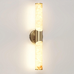 Бра с вытянутым цилиндрическим плафоном из белого алебастра на круглом основании Латунь Cryptocrystalline Stone варинант исполнения - 1 | Loft Concept в Краснодаре