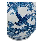 Ваза с мотивами цветущего сада с попугаями Blue Vase Inspired by Nature варинант исполнения - 3 | Loft Concept в Краснодаре