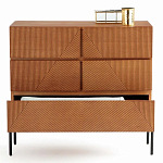 Комод с геометрическим рисунком на ящиках Anders Dark Wood варинант исполнения - 3 | Loft Concept в Краснодаре