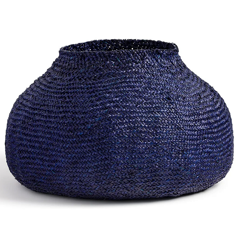 Корзина синяя Elewisa Wicker Basket Синий Корзина синяя Elewisa Wicker Basket Синий в Краснодаре | Loft Concept