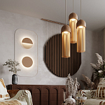 Бра круглое натуральная пробка с бахромой Natural Cork варинант исполнения - 5 | Loft Concept в Краснодаре