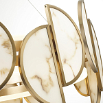 Люстра круглая с полукруглыми плафонами из искусственного алебастра в бронзовой оправе Marbella варинант исполнения - 8 | Loft Concept в Краснодаре