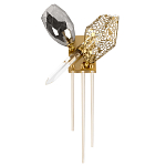 Бра с 2-мя плафонами из стекла и металла и вертикальными подвесками Gilded Mirage  варинант исполнения - 1 | Loft Concept в Краснодаре