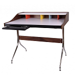 Письменный стол с 2-мя чёрными выдвижными ящиками и нишей с цветными разделителями Ballan варинант исполнения - 2 | Loft Concept в Краснодаре