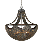 Люстра в форме колокола с декором из тонких железных нитей Jagged Pattern варинант исполнения - 3 | Loft Concept в Краснодаре