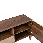 ТВ-тумба бежевая из массива бука с 2-мя дверками и ящиком Wenge Light варинант исполнения - 3 | Loft Concept в Краснодаре