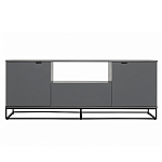 ТВ-тумба цвета графит с  2-мя дверцами и ящиком Strict Lines варинант исполнения - 2 | Loft Concept в Краснодаре