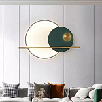 Бра светодиодное круглое в оттенках бронзового и зеленого цвета Kosmikos варинант исполнения - 1 | Loft Concept в Краснодаре