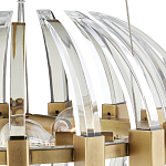 Люстра круглая с прозрачными элементами в форме полумесяца Crystal Crescent варинант исполнения - 1 | Loft Concept в Краснодаре