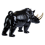 Статуэтка черный носорог с золотыми рогами Golden Horned Black Rhino варинант исполнения - 3 | Loft Concept в Краснодаре