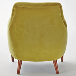 Кресло велюровое горчичного цвета Diaspro Mustard Armchair варинант исполнения - 2 | Loft Concept в Краснодаре