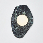 Бра с каменным основанием и плафоном из стекла в форме шара Shaw Marble Lighting варинант исполнения - 2 | Loft Concept в Краснодаре