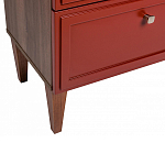 Тумба прикроватная красная из массива бука с 2-мя ящиками Wenge Light варинант исполнения - 4 | Loft Concept в Краснодаре