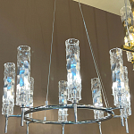 Люстра подвесная круглая с 8-ю цилиндрическими плафонами из стекла LIAISON варинант исполнения - 2 | Loft Concept в Краснодаре