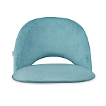 Барный стул со спинкой на 4-х деревянных ножках Голубой Велюр Ava Charm варинант исполнения - 2 | Loft Concept в Краснодаре