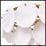 Люстра подвесная четырехъярусная с подвесками в форме дисков Cryptocrystalline Stone варинант исполнения - 4 | Loft Concept в Краснодаре