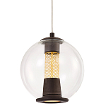 Подвесной светильник с плафоном в форме шара Inner Gleam Orb black  варинант исполнения - 1 | Loft Concept в Краснодаре