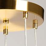 Люстра с 5-ю матовыми белыми стеклянными плафонами волнообразной формы Lucid Rain  варинант исполнения - 9 | Loft Concept в Краснодаре