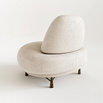 Кресло Vinsen обивка букле молочного цвета варинант исполнения - 2 | Loft Concept в Краснодаре