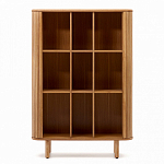 Буфет из ясеневого шпона с открытыми полками и 2-мя раздвижными дверями Toinette варинант исполнения - 3 | Loft Concept в Краснодаре