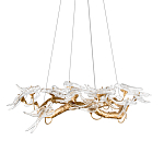 Люстра подвесная с прозрачными стеклянными птичками на ветвях Диаметр 80 см Serip Voa варинант исполнения - 1 | Loft Concept в Краснодаре