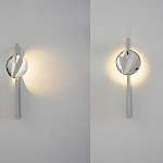 Бра с круглым зеркальным диском на прямоугольном соновании Reflection Circle Glow варинант исполнения - 4 | Loft Concept в Краснодаре