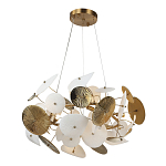 Люстра с белыми и золотистыми цветами Dahlia Flowers Lamp варинант исполнения - 3 | Loft Concept в Краснодаре