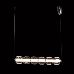 Люстра линейная с 6-ю прозрачными стеклянными плафонами округлой формы HANDLE GRAPE варинант исполнения - 3 | Loft Concept в Краснодаре