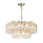 Люстра подвесная двухъярусная с хрустальными овальными подвесками Harmonica варинант исполнения - 2 | Loft Concept в Краснодаре