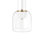 Подвесной светильник с цилиндрическим прозрачным стеклянным плафоном Grada Light варинант исполнения - 4 | Loft Concept в Краснодаре