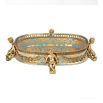 Чаша с орнаментом на ножках в виде бронзовых ангелов Eden Garden варинант исполнения - 1 | Loft Concept в Краснодаре