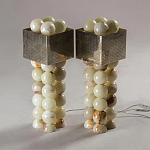 Настольная лампа с основанием из 24 выточенных сферических камней Through Stone варинант исполнения - 3 | Loft Concept в Краснодаре