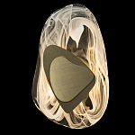 Бра овальное из стекла с золотым элементом Flow Texture  варинант исполнения - 1 | Loft Concept в Краснодаре