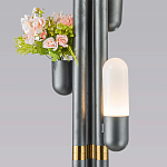 Торшер светодиодный с серым металлическим каркасом Generosity варинант исполнения - 3 | Loft Concept в Краснодаре