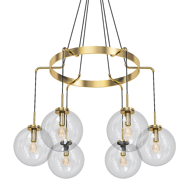 Люстра Ghiaccio Round Chandelier Antique Brass Латунь в Краснодаре | Loft Concept 