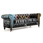 Диван в Лофт Честерфильд граффити из винтажной кожи GRAFFITI PARA Chesterfield варинант исполнения - 2 | Loft Concept в Краснодаре