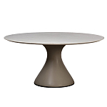 Стол обеденный круглый мраморный на бежевом основании Valedmir варинант исполнения - 1 | Loft Concept в Краснодаре