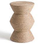 Приставной стол с отделкой из джута Juti D30 см варинант исполнения - 1 | Loft Concept в Краснодаре