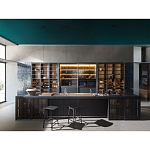 Кухонный гарнитур из дерева и камня с раздвижными дверцами OPERATING COLUMN 2.0 Dada Engenereed Kitchen варинант исполнения - 5 | Loft Concept в Краснодаре