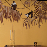 Обои с вышивкой ручной работы Étienne Original colourway on wool sateen варинант исполнения - 5 | Loft Concept в Краснодаре