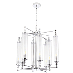 Люстра с 8-ю прозрачными цилиндрическими плафонами Jeanette варинант исполнения - 4 | Loft Concept в Краснодаре